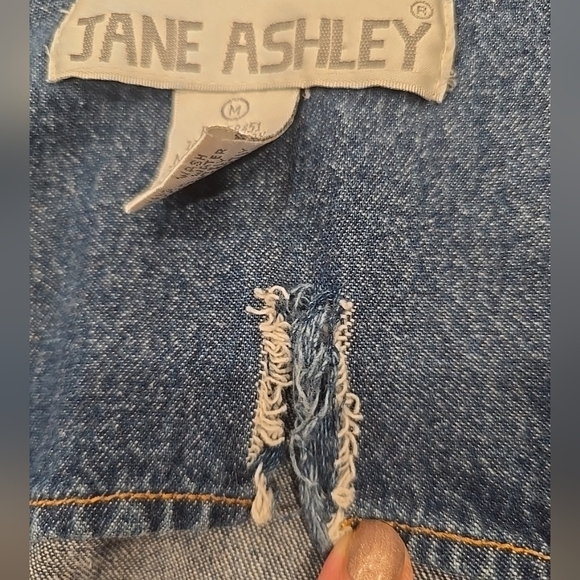 Vtg 90s Jane Ashley Denim Jumper Dress - Picture 10 of 10